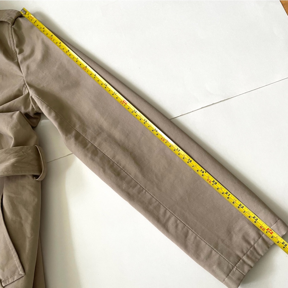 Old Navy Cotton Classic Double Breasted Trench Coat Khaki - Picture 10 of 10